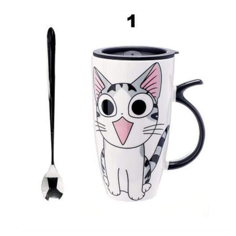 LARGE 600 ML CUTE CERAMIC CAT MUG