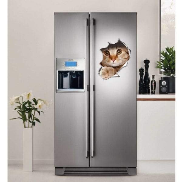 CAT FRIDGE/WALL/TOILET STICKER DECAL